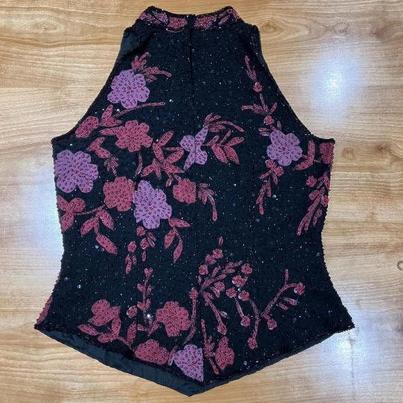 JKARA Beaded and Sequined Top - Picture 2 of 8